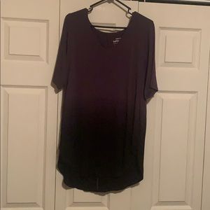 Torrid super soft slate grey ombré tunic tee